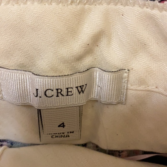 SPRING SALE J. Crew Navy Blue Print Shorts, 4 NEW - Picture 3 of 5